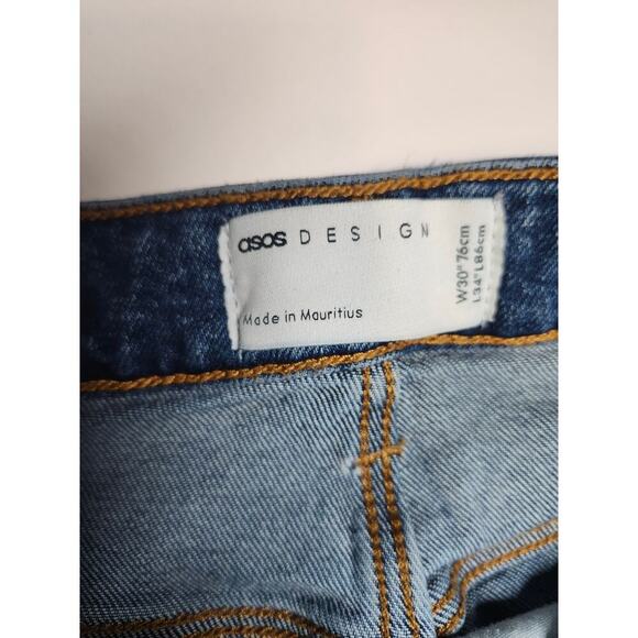 ASOS Design Distressed Denim Size W30 L34 - Picture 3 of 9